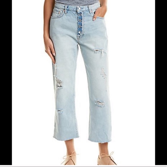 Free People Denim - Free People Hi-Rise Boyfriend Distressed Jean-NEW